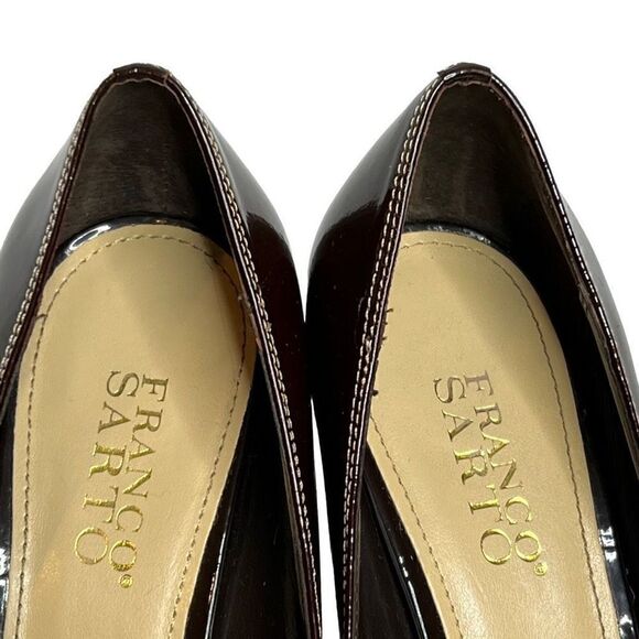 Franco Sarto brown and tan block heel round toe pumps size 9.5 - Picture 8 of 15
